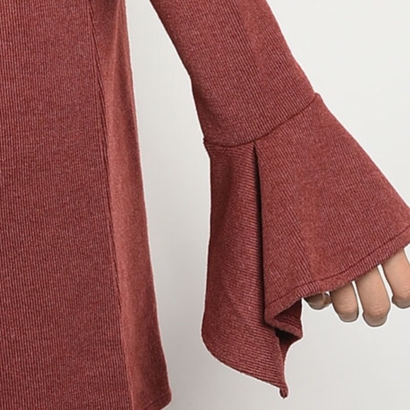 LAST Burgundy Crew Neck Dress 16003 - Picture 2 of 2